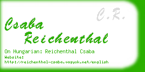 csaba reichenthal business card